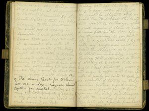 1830〜86年、イリノイ州モートンに最初に入植した入植者の1人であるジョンモンゴメリーロバーツの日記のページ 作： John Montgomery Roberts